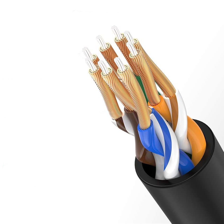 Ugreen Ethernet patchcord kábel RJ45 Cat 6A UTP 1000Mbps 5 m fekete (70654)-5