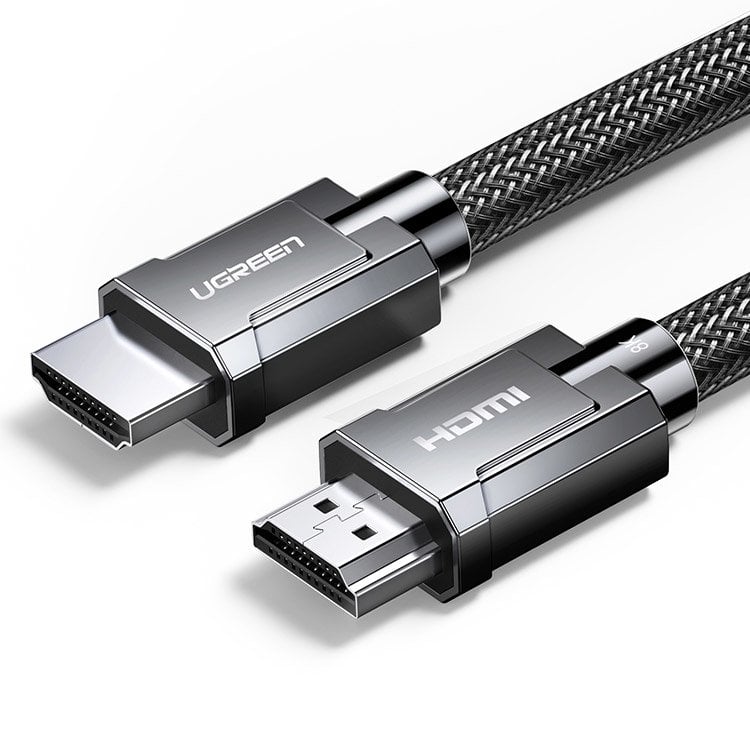 Ugreen HDMI 2.1 kábel 8K 60 Hz / 4K 120 Hz 3D 48 Gbps HDR VRR QMS ALLM eARC QFT 2 m szürke (HD135 70321)-0