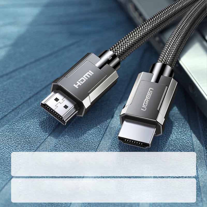 Ugreen HDMI 2.1 kábel 8K 60 Hz / 4K 120 Hz 3D 48 Gbps HDR VRR QMS ALLM eARC QFT 2 m szürke (HD135 70321)-4