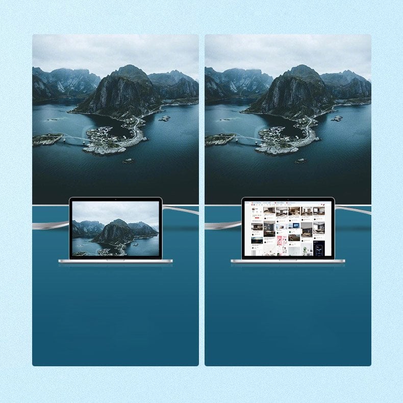 Ugreen adapter konverter VGA / DisplayPort V1.2a / HDMI V2.0b 4K@60 Hz - USB Type C fekete (60568 CM260)-4