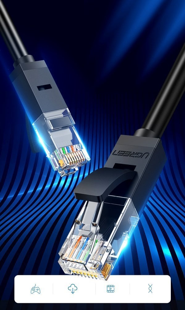 Ugreen Ethernet patchcord kábel RJ45 Cat 6A UTP 1000Mbps 2m fekete (20160)-8