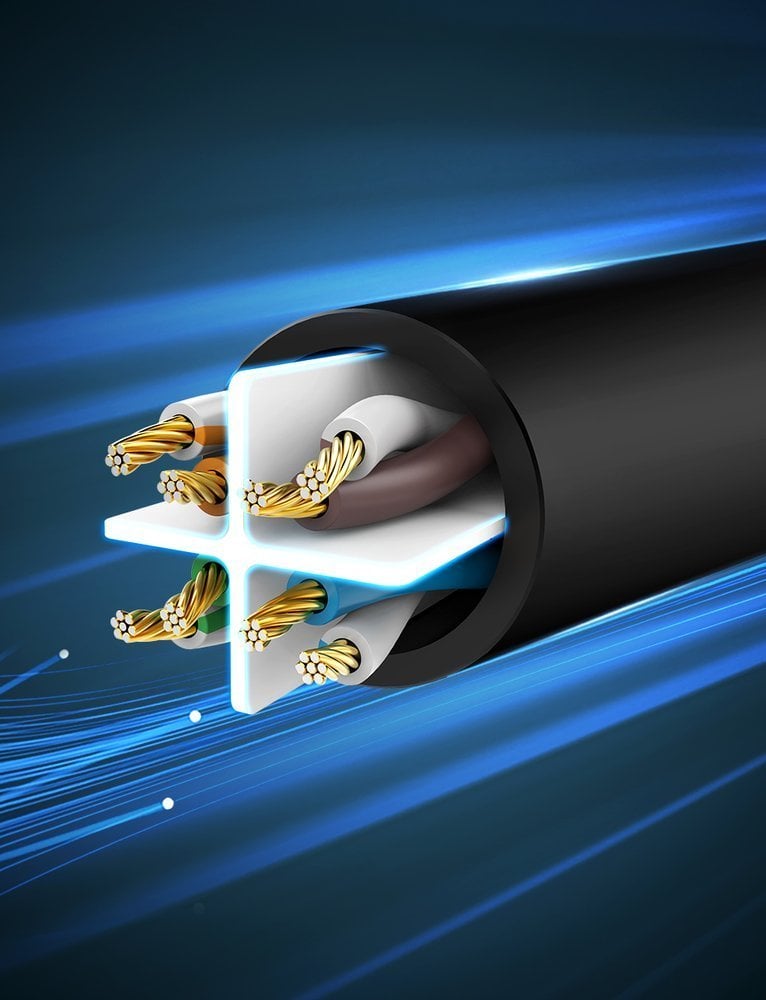 Ugreen Ethernet patchcord kábel RJ45 Cat 6A UTP 1000Mbps 2m fekete (20160)-3