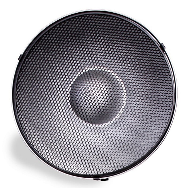 Beauty Dish ezüst 72cm diffúzorral, méhsejtráccsal-2