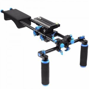 Kamera válltámasz, DSLR shoulder rig dupla markolattal