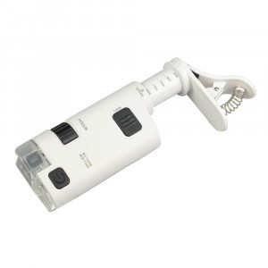 Mobiltelefonra csíptethető mikroszkóp LED világítással x120-190