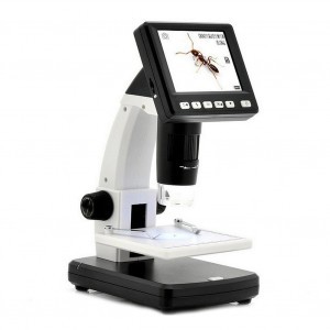 Hordozható digitális mikroszkóp 3.5 colos LCD kijelzővel, LED világítással x1200
