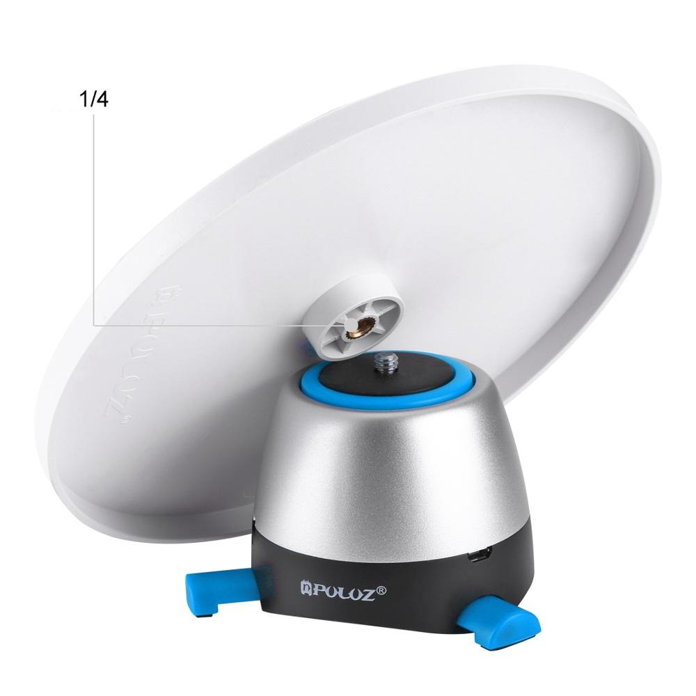 PULUZ 360 fokos panorámafej, termékforgató 18cm kék-3