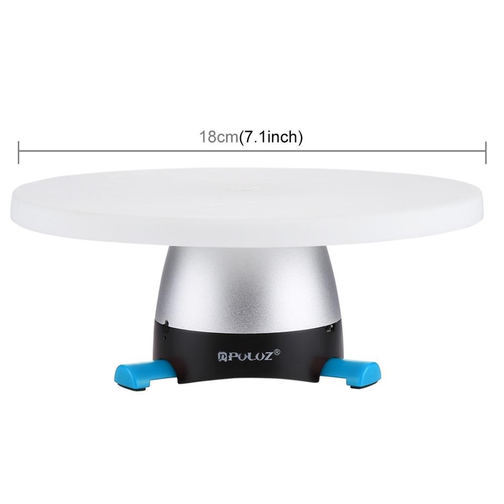 PULUZ 360 fokos panorámafej, termékforgató 18cm kék-2