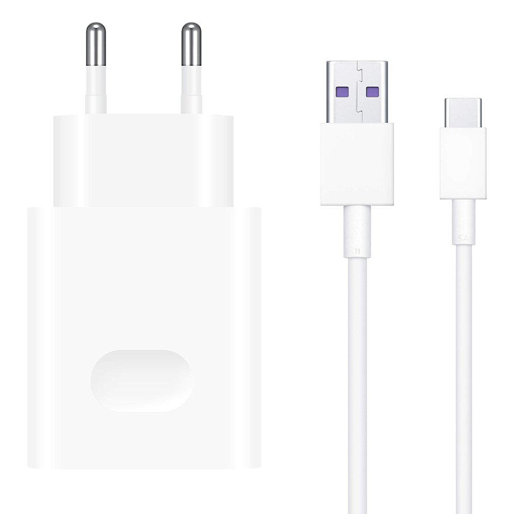 HUAWEI CP404B SuperCharge hálózati töltő adapter (Max 22.5W SE) + USB Type-C 1m kábel fehér-0