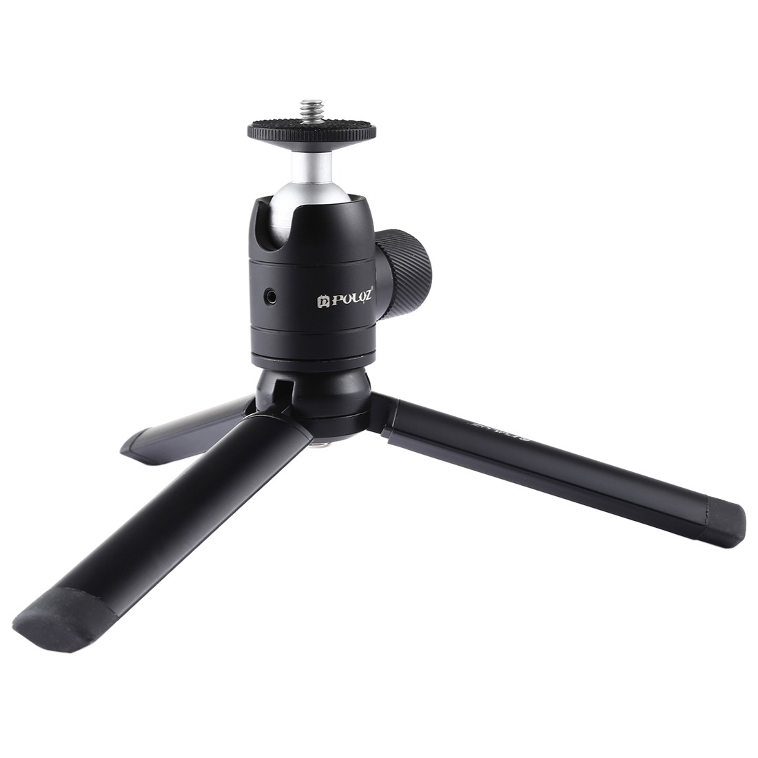 PULUZ PKT44 alumínium asztali állvány, mini tripod gömbfejjel 1/4 csatlakozással-0