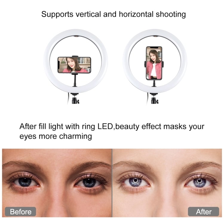 PULUZ 30cm RGB LED körlámpa, körfény ring light, 2m állvánnyal, bluetooth vezérléssel (iOS, Android) 30W-2