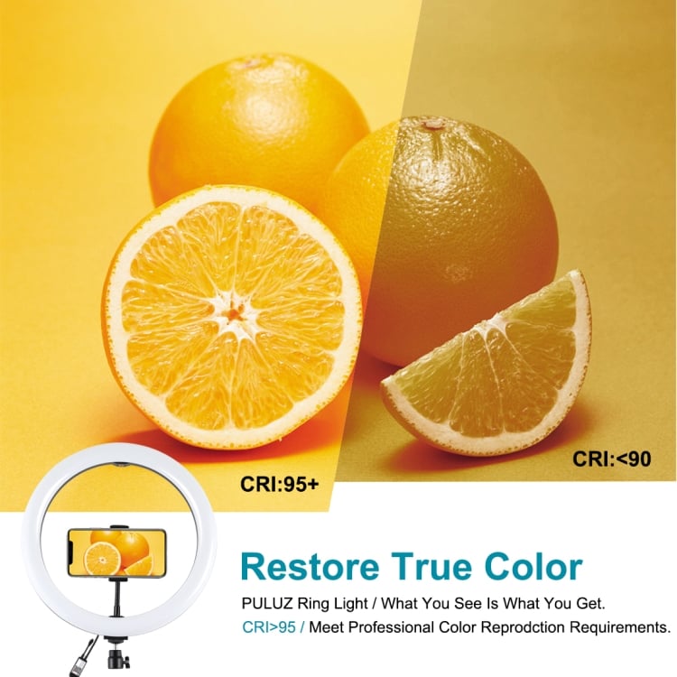 PULUZ 30cm RGB LED körlámpa, körfény ring light, 2m állvánnyal, bluetooth vezérléssel (iOS, Android) 30W-3