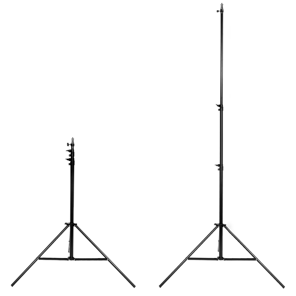 Alumínium légcsillapításos lámpatartó állvány, vakuállvány 300cm, 1/4 és 3/8-os spigot fejjel (808A16G)-0