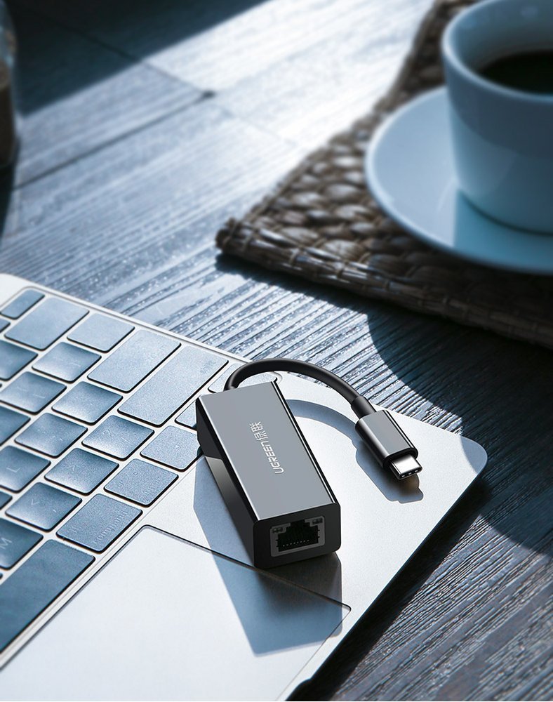 Ugreen USB Type C 1000Mbps Gigabit külső hálózati adapter fekete (50307)-9