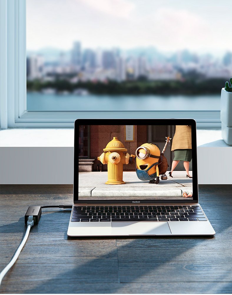 Ugreen USB Type C 1000Mbps Gigabit külső hálózati adapter fekete (50307)-5