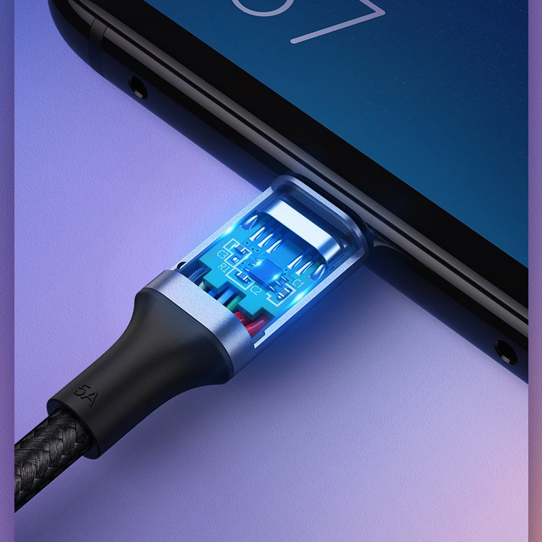 Ugreen USB Type-C/ USB Type-C kábel QC 3.0 FCP 480 Mbps gyorstöltéssel 3A 2m szürke (70429 US316)-8
