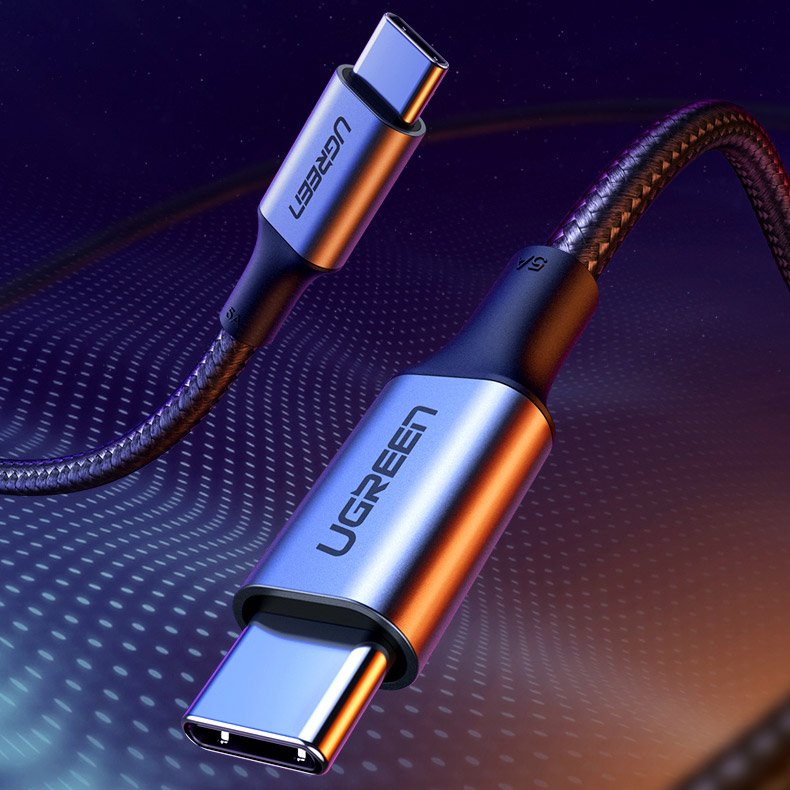 Ugreen USB Type-C/ USB Type-C kábel QC 3.0 FCP 480 Mbps gyorstöltéssel 3A 2m szürke (70429 US316)-1