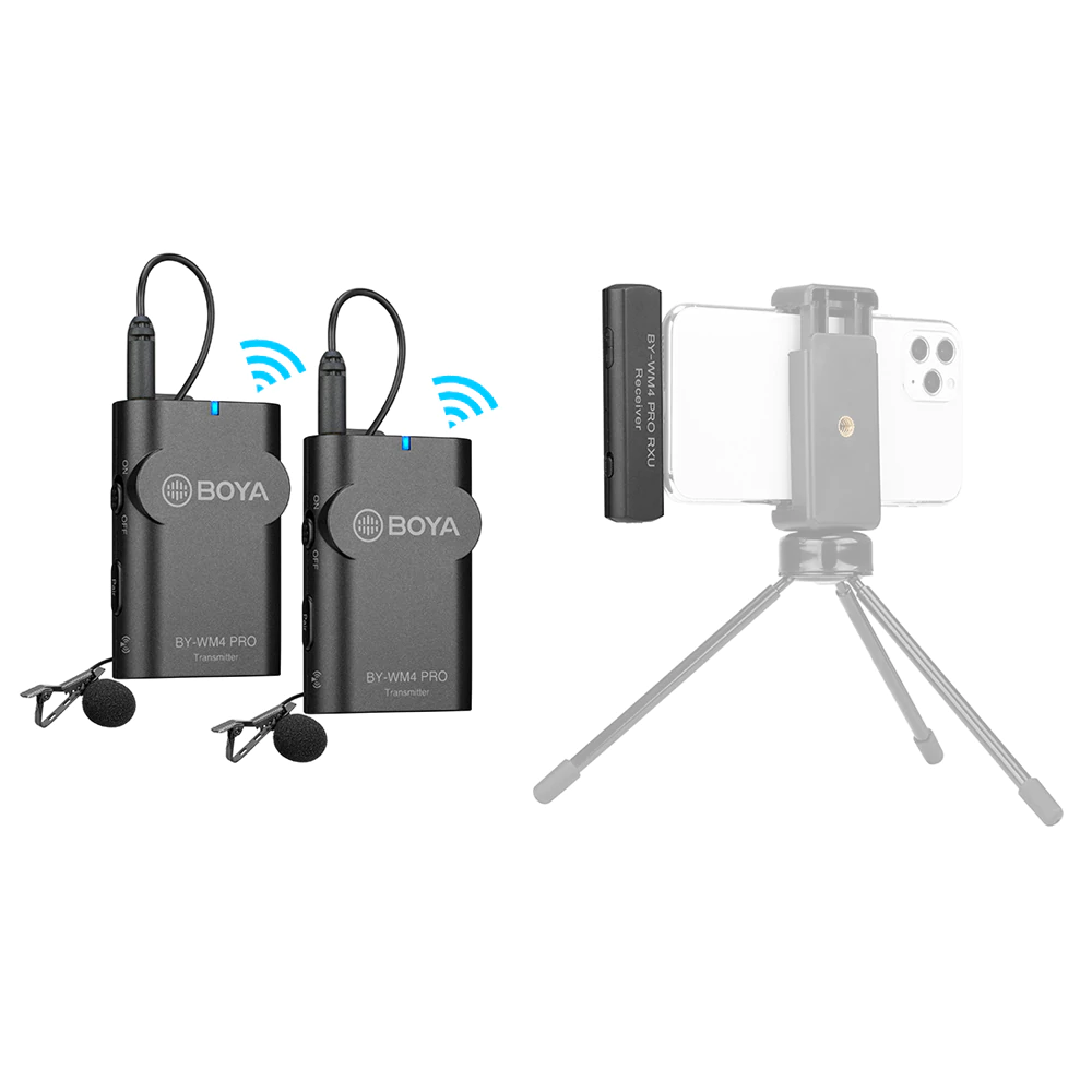 BOYA BY-WM4 Pro-K4 2.4GHz Univerzális vezeték nélküli szett (iOS | 1+2) (BY-WM4 PRO-K4)-5