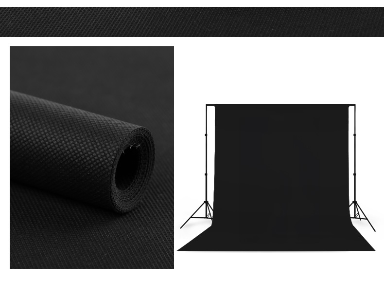 Műanyag fotóháttér 1,6x5m - Fekete-0