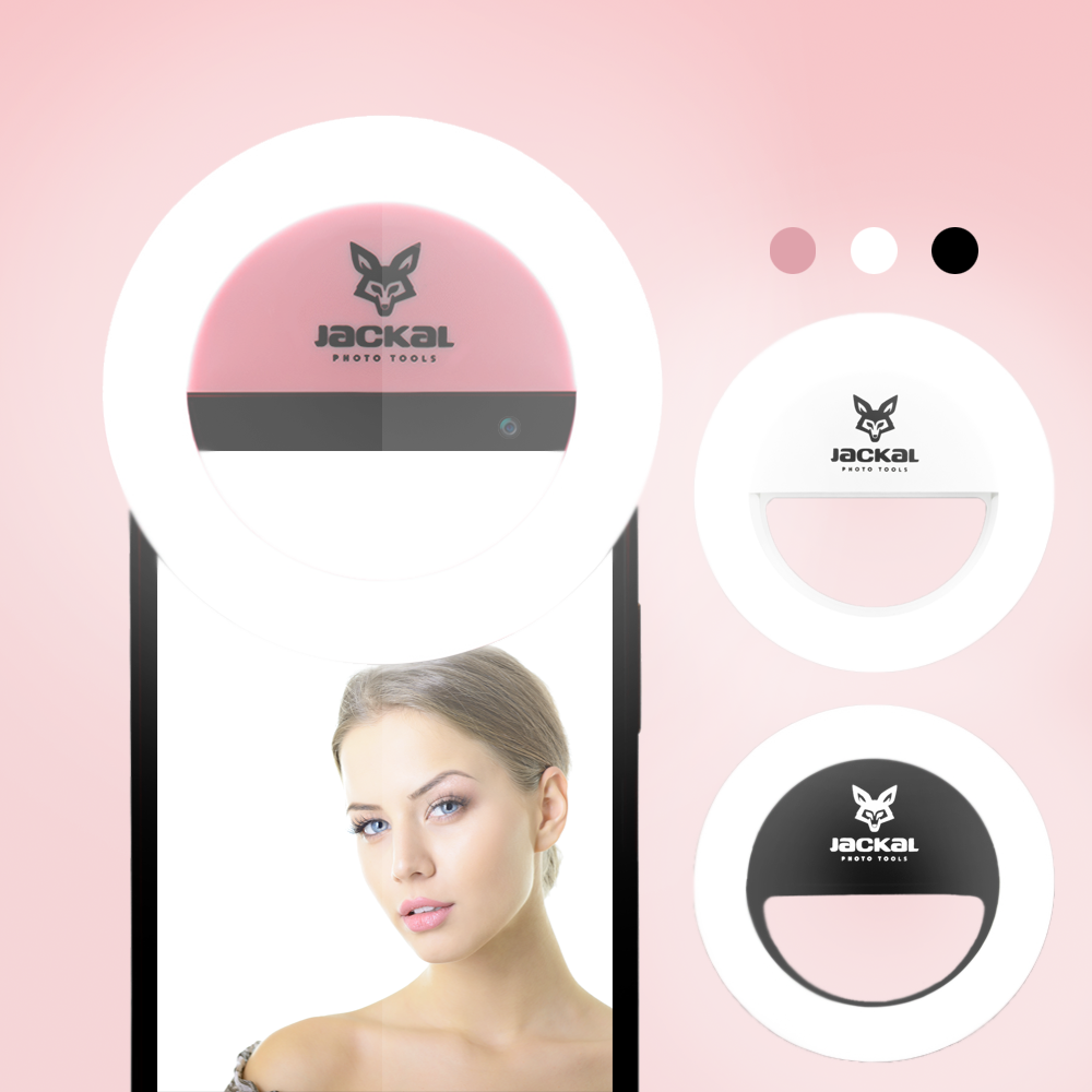 Jackal 41-KR selfie LED körfény, ring light mobiltelefonra - Fekete-3
