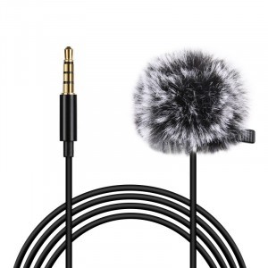 PULUZ PU3045 lavalier, csíptetős mikrofon 3m kábel 3.5mm (jack, TRRS)