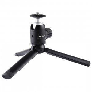 PULUZ PKT44 alumínium asztali állvány, mini tripod gömbfejjel 1/4 csatlakozással