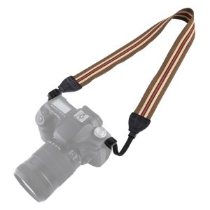 PULUZ vintage fényképező nyakpánt barna csíkos mintával (PU6009D)