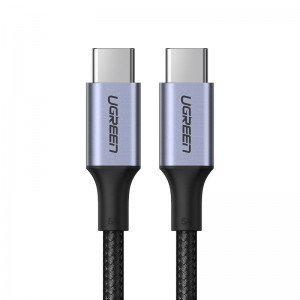 Ugreen USB Type-C/ USB Type-C kábel QC 3.0 FCP 480 Mbps gyorstöltéssel 3A 2m szürke (70429 US316)