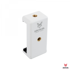 Jackal MBH-BW mobiltelefon rögzítő, telefontartó adapter két 1/4-es furattal - Fehér