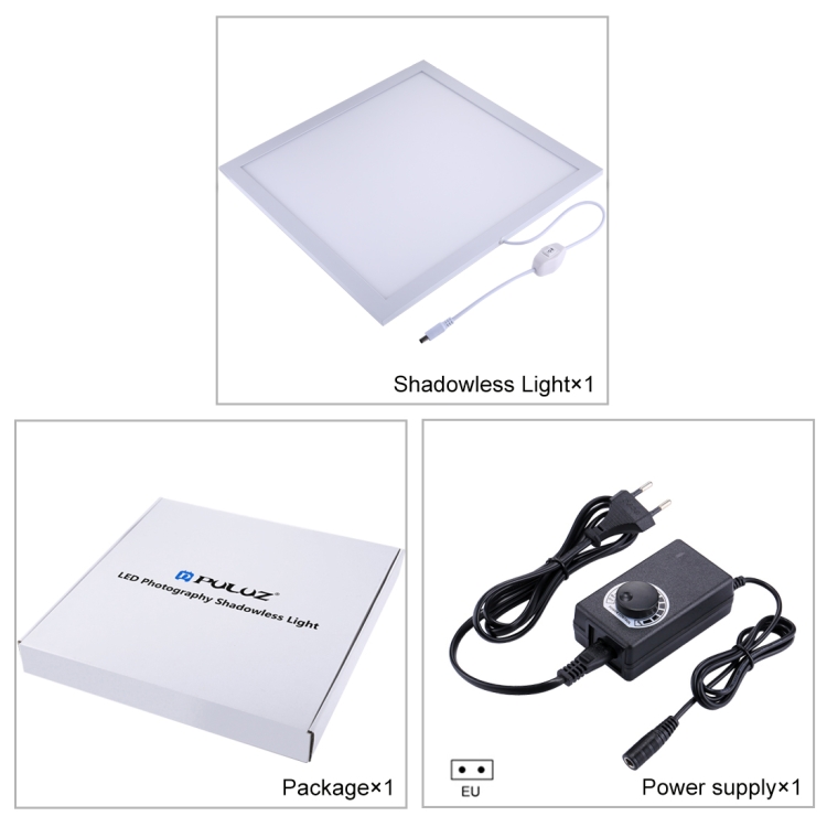PULUZ LED panel termékfotózáshoz állítható fényerővel 38x38cm, 1200LM (PU5138EU)-8