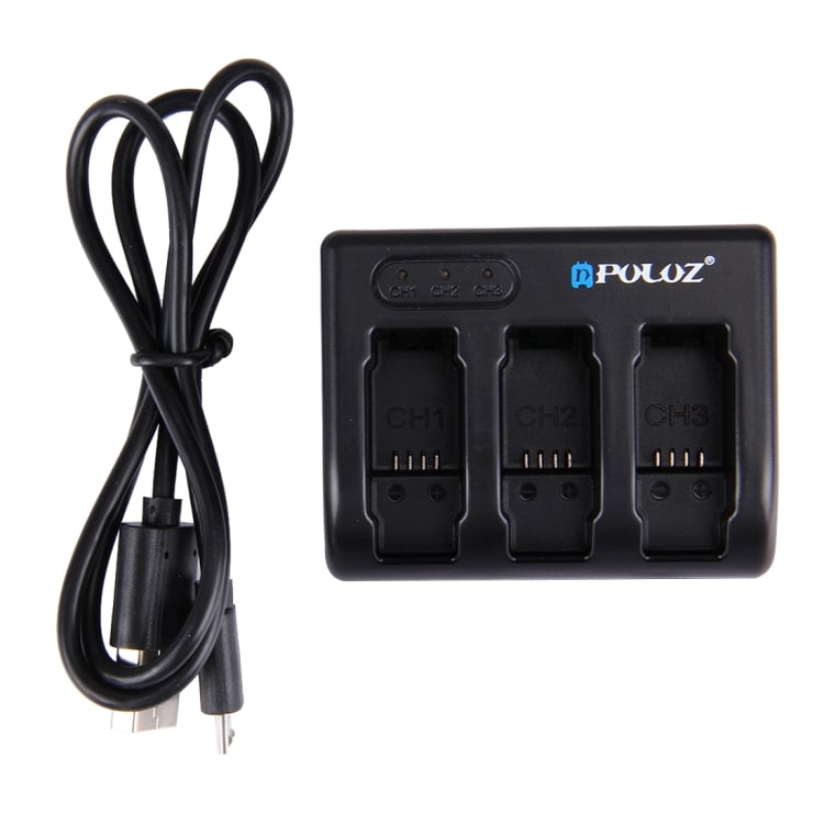 PULUZ USB-s akkumulátor töltő GoPro 8,7,6,5 szériához három foglalattal (PU185)-3