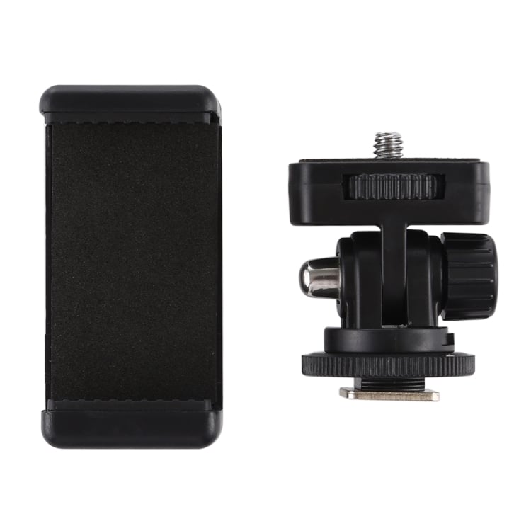 PULUZ 360 fokban állítható mobiltelefon rögzítő, telefontartó adapter 1/4-es furattal, vakupapucs foglalattal (PU417)-3