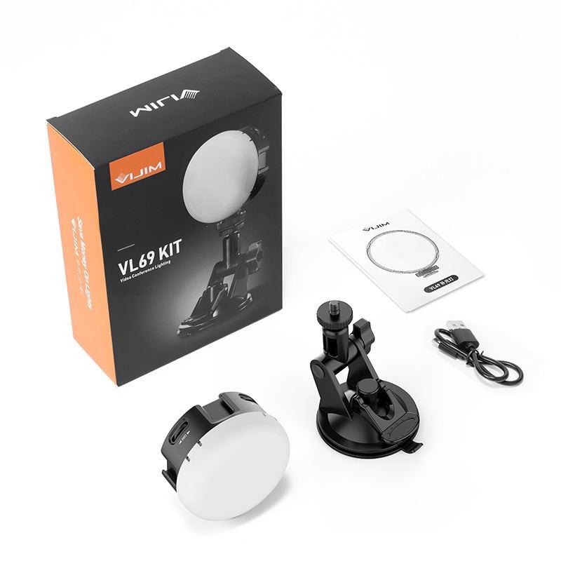ULANZI VIJIM VL69-KIT LED lámpa, világítás vlogoláshoz tapadókoronggal, beépített akkumulátorral-6
