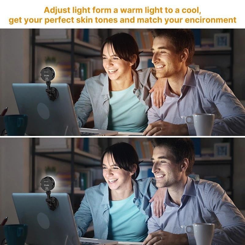 ULANZI VIJIM VL69-KIT LED lámpa, világítás vlogoláshoz tapadókoronggal, beépített akkumulátorral-4