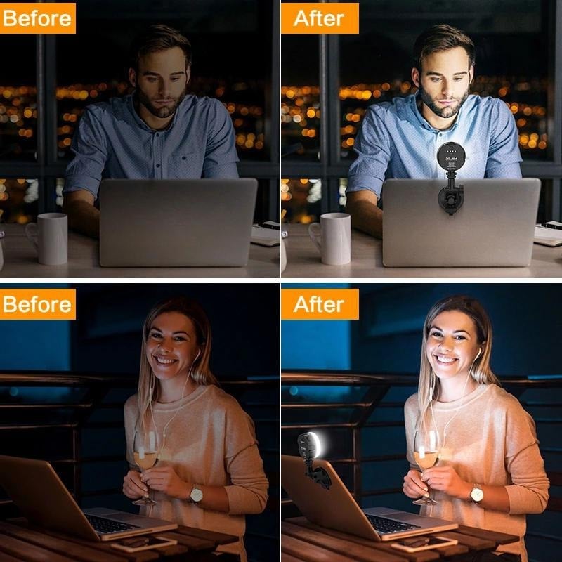 ULANZI VIJIM VL69-KIT LED lámpa, világítás vlogoláshoz tapadókoronggal, beépített akkumulátorral-3