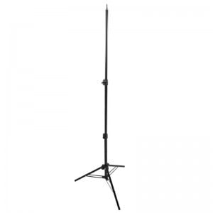 Alumínium lámpatartó stúdió állvány, vakuállvány 162cm, spigot fejjel, 1/4 csatlakozással
