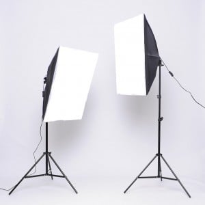 Softbox szett 2x135W, 2x2m állvánnyal - 50x50