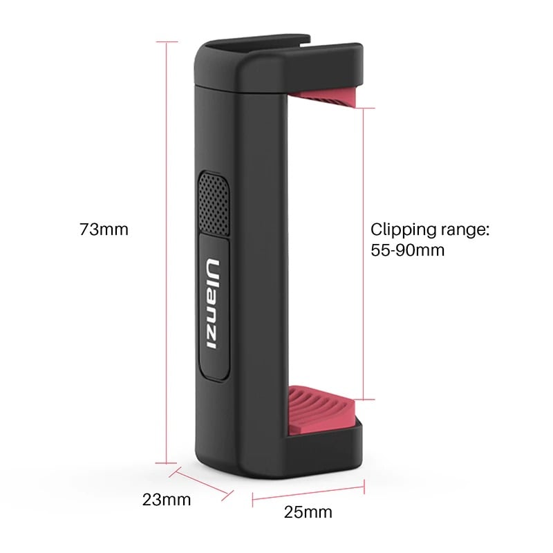 ULANZI ST-19 mobiltelefon rögzítő, telefontartó adapter 1/4-es furattal, vakupapucs foglalattal (2256)-12