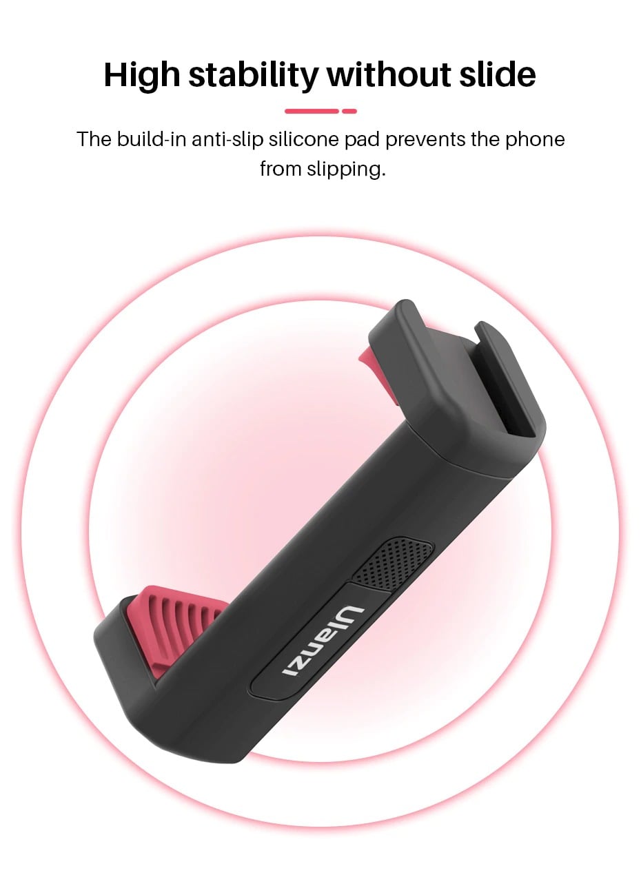 ULANZI ST-19 mobiltelefon rögzítő, telefontartó adapter 1/4-es furattal, vakupapucs foglalattal (2256)-6