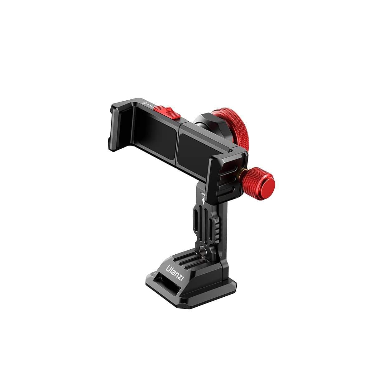 ULANZI ST-14 Iron Man III 360 fokban állítható alumínium mobiltelefon rögzítő, telefontartó adapter 1/4, 3/8, vakupapucs foglalattal (2110)-1