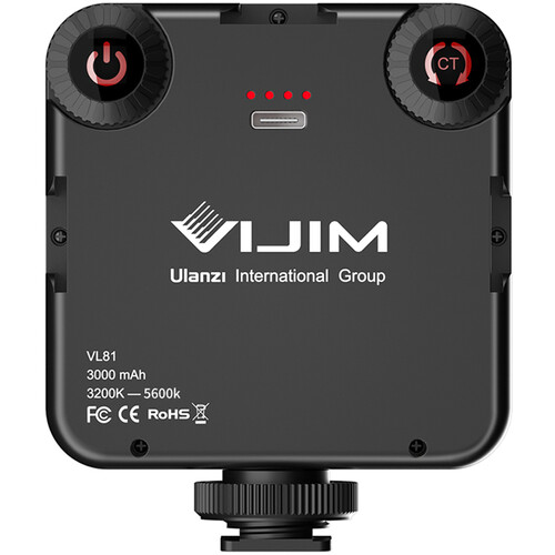 ULANZI VIJIM VL81 LED videólámpa 3200-5600K vakupapucs foglalattal (2134)-8