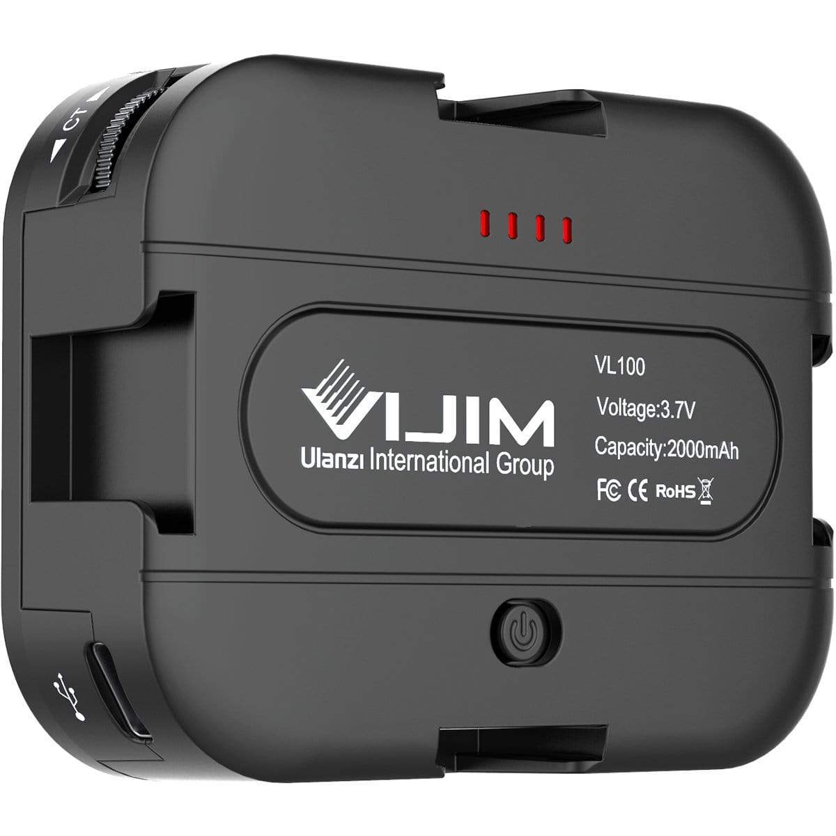 ULANZI VIJIM VL100C LED videólámpa 3200-6500K vakupapucs foglalattal (2173)-7