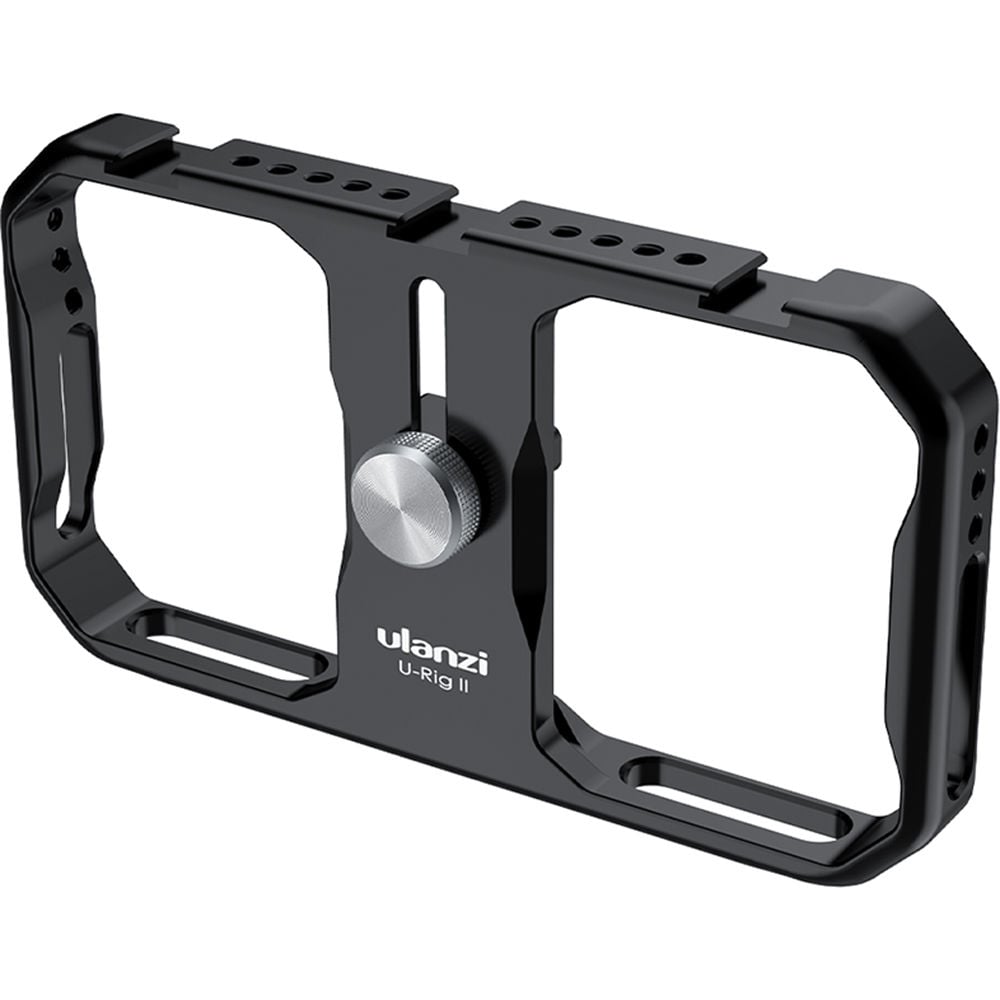 ULANZI U-Rig II fém videós mobiltelefon rig állványra szerelhető, 1/4-es furatokkal, 3 vakupapucs foglalattal-16