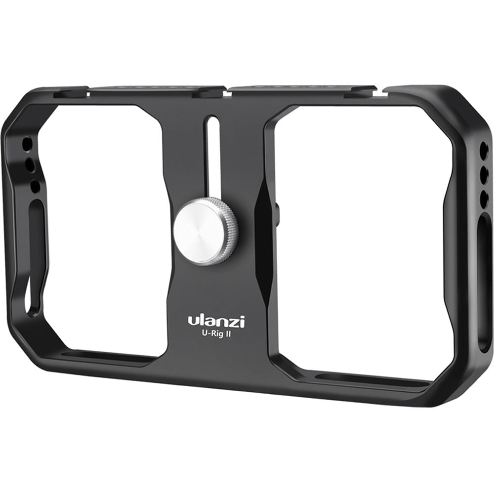 ULANZI U-Rig II fém videós mobiltelefon rig állványra szerelhető, 1/4-es furatokkal, 3 vakupapucs foglalattal-15