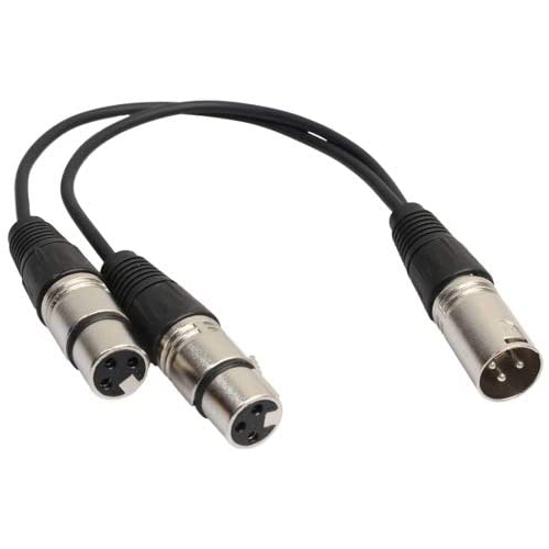XLR 1 apa - 2 anya mikrofonkábel elosztó 30cm-0