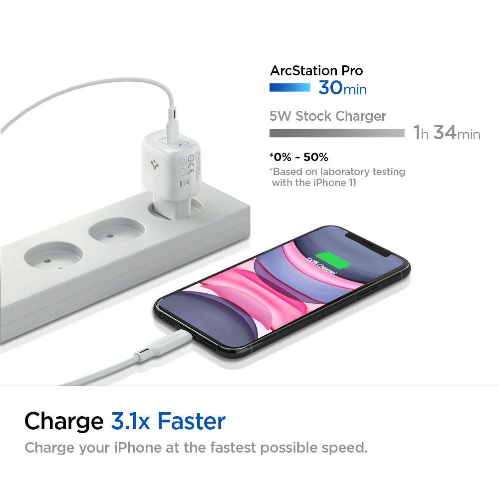 Spigen Pe2009eu Powerarc Hálózati Töltő Adapter Pd20w/3a Fehér-1