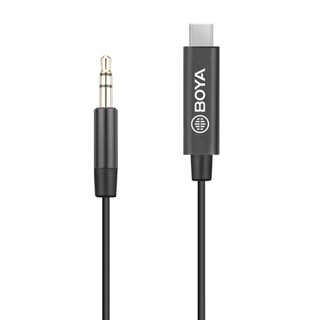 Boya BY-K2 3.5mm Male TRS to Male TYPE-C átalakító-0