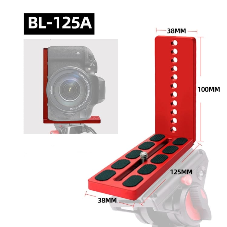 BL-125A L bracket, L konzol piros-2
