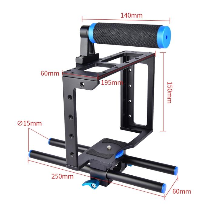 YELANGU YLG0107E fém kamera rig, cage DSLR kamerákhoz (S-DCA-1543B)-9