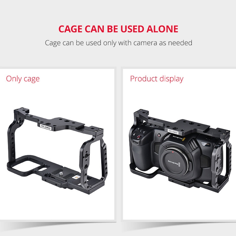 YELANGU C9 YLG0911A-A fém kamera rig, cage BMPCC 4K/6K kamerákhoz (DCA0920B)-4